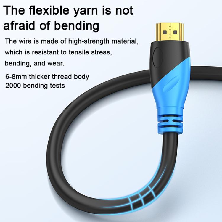 Cable HDMI WG143 versión 2.0 para conexión de datos de TV 4K/60Hz, 0.5m, 1m, 1.5m, 2m, 3m, 5m, 10m, 12m, 15m, 20m