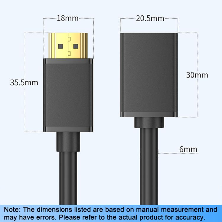 Cable de extensión HDMI 2.0 4K HDTV WG145 (macho a hembra), 0.5m, 1m, 1.5m, 2m, 3m
