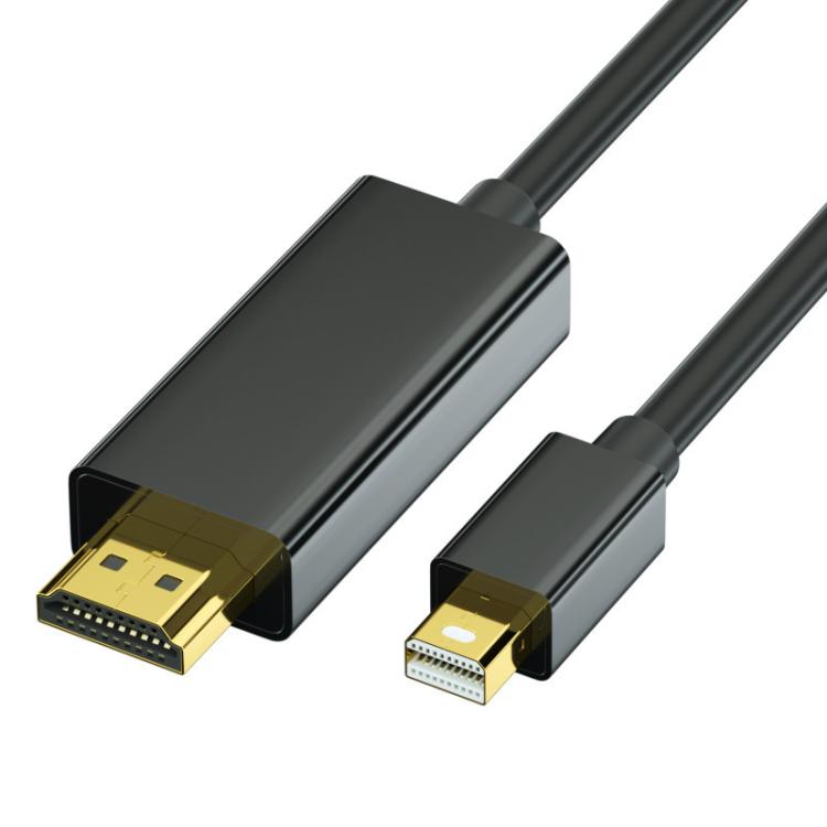Cable adaptador Mini DisplayPort a HDMI, cable de conexión de vídeo HD chapado en oro, longitud: 1,8 m, 1080P, 4K