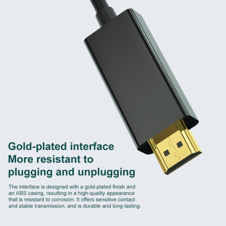 Cable adaptador Mini DisplayPort a HDMI, cable de conexión de vídeo HD chapado en oro, longitud: 1,8 m, 1080P, 4K