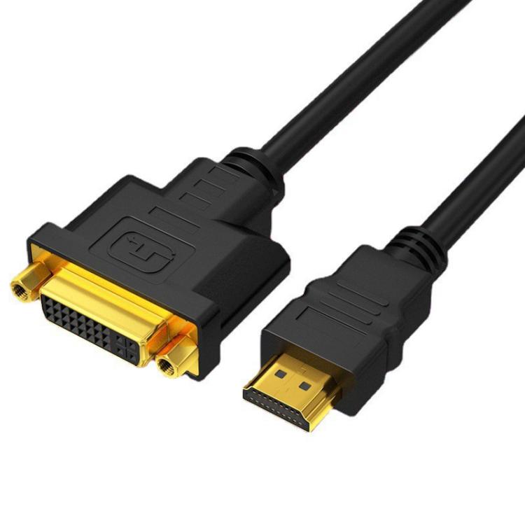 Cable adaptador de vídeo con interfaz HDMI macho a DVI hembra, 1080P HD, chapado en oro., 0.3m