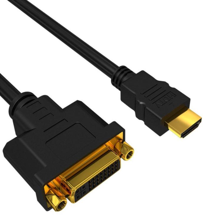 Cable adaptador de vídeo con interfaz HDMI macho a DVI hembra, 1080P HD, chapado en oro., 0.3m