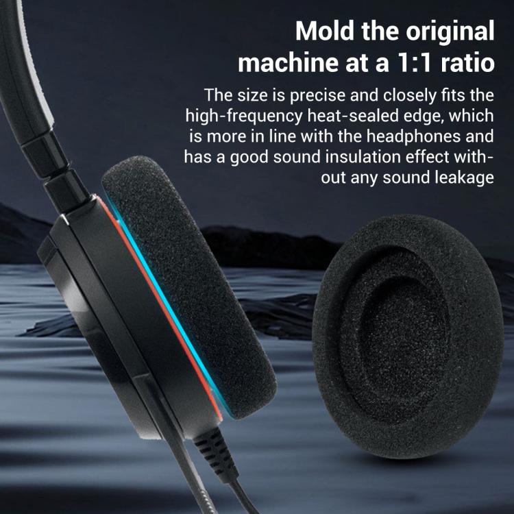 XDcase 1 par de almohadillas de esponja para auriculares, pieza de repuesto con herramienta de palanca, For Jabra Evolve 20/20se/30/30 II/40/65