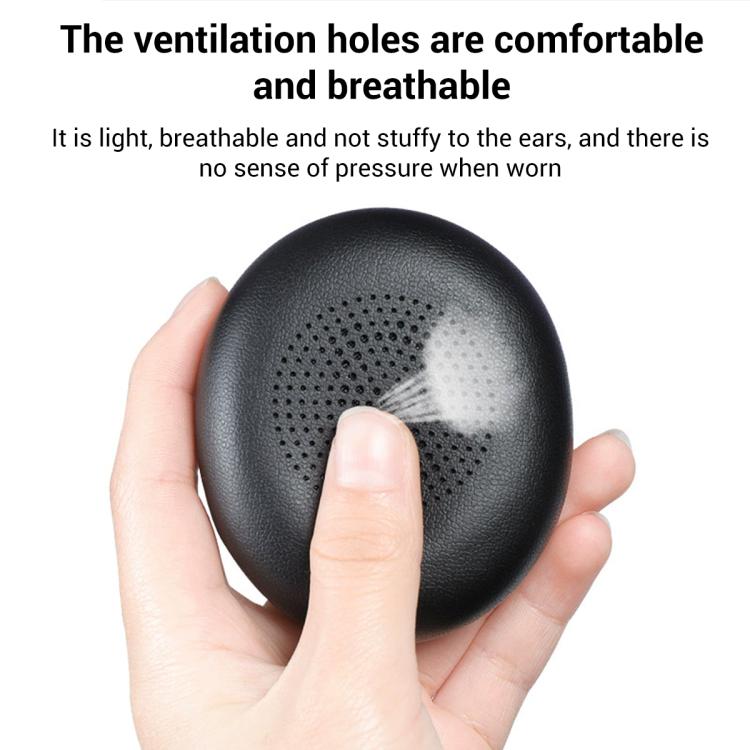 XDcase 1 par de almohadillas de cuero proteico para auriculares, pieza de repuesto con herramienta de palanca, For Jabra Elite 45h / Evolve2 65