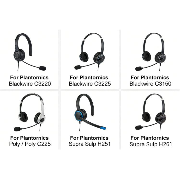 XDcase 1 par de almohadillas de repuesto para auriculares con herramienta de palanca, For Plantronics C3220 / C3225 / C3210