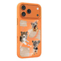 Funda magnética para teléfono de silicona líquida con estampado de cachorros Mutural, For iPhone 17 Pro Max, For iPhone 17 Pro