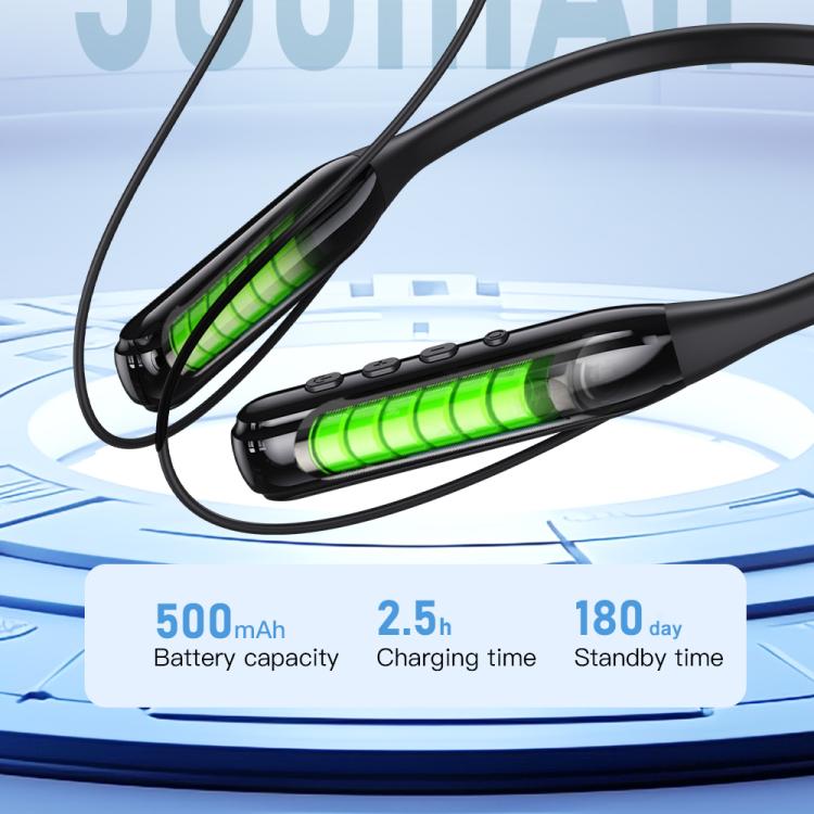 Auriculares deportivos Bluetooth con banda magnética para el cuello TOTU BE-5-SP con batería de larga duración de 500 mAh, BE-5-SP