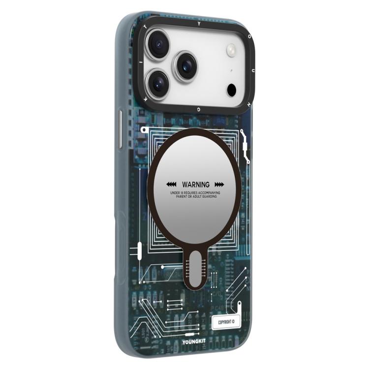 Funda magnética para teléfono YOUNGKIT Technology Series IMD de policarbonato rígido, For iPhone 17 Pro Max, For iPhone 17 Pro, For iPhone 17, For iPhone Air