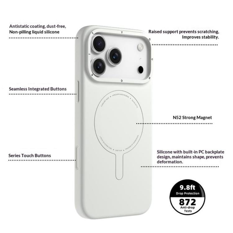 Funda magnética de silicona líquida para teléfono móvil YOUNGKIT Serie Morandi, For iPhone 17 Pro Max, For iPhone 17 Pro, For iPhone 17, For iPhone Air, For iPhone 16 Pro Max, For iPhone 16 Pro
