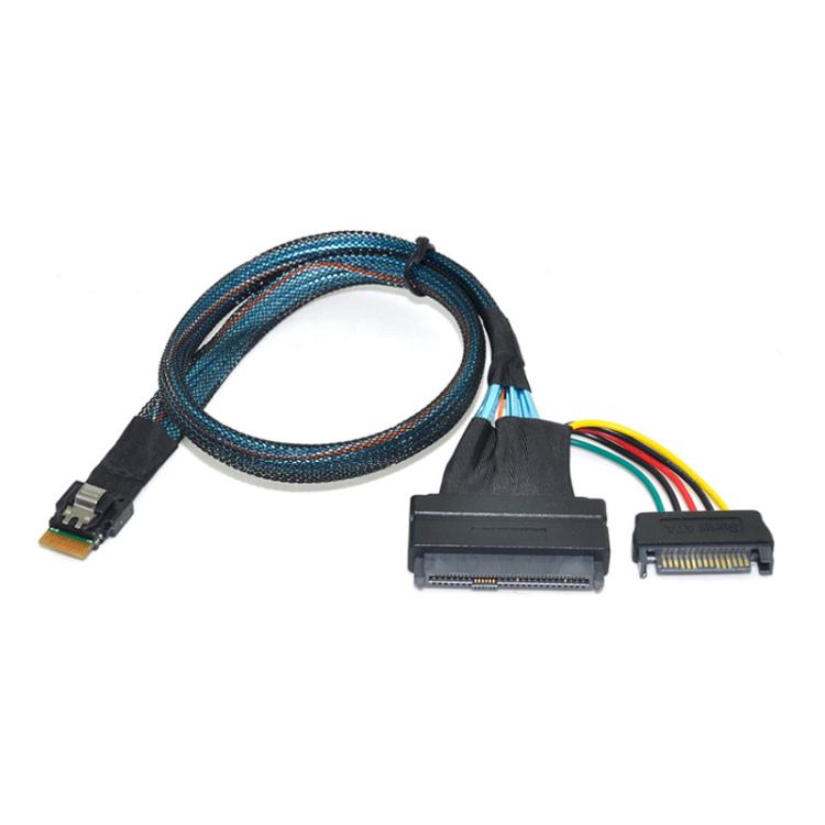 Cable adaptador de transferencia de datos para disco duro WG195 SFF-8654SlimSAS a SFF8639U.2 NVMEPCIE4.0, 0.5m, 0.7m