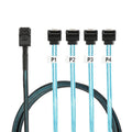 Cable de datos para servidor de alta velocidad WG200 mini SAS SFF-8643 a 4 x SATA con conector en ángulo de 90 grados, 0.5m, 1m
