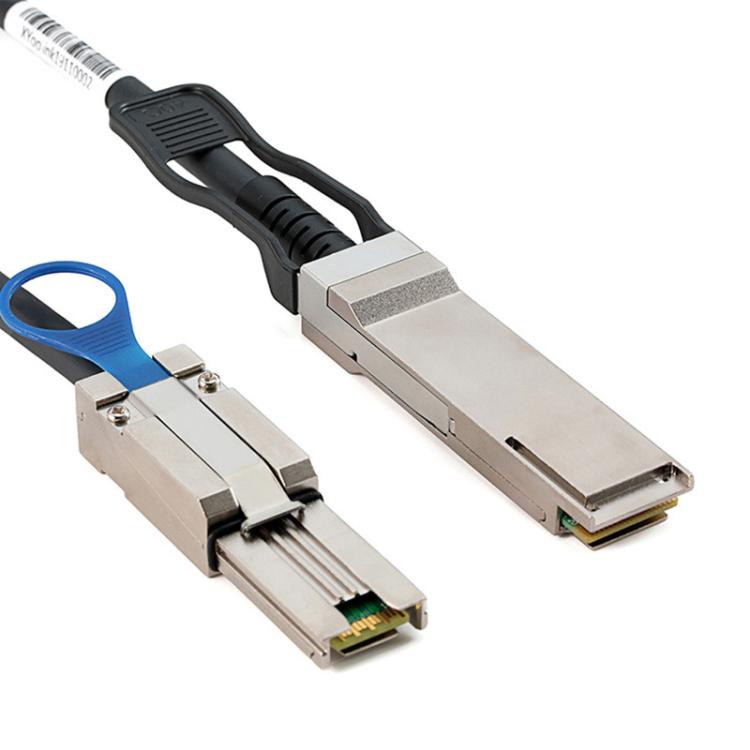 Cable de datos de alta velocidad para servidor WG205 QSFP+40G a mini SAS 26PSFF-8088DAC, 1m