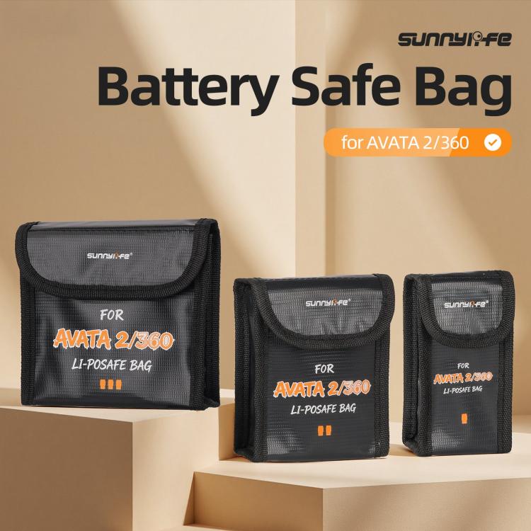 Bolsa de seguridad a prueba de explosiones para baterías Li-Po de Sunnylife para DJI Avata 2 / 360, For 1pc Battery, For 2pcs Batteries, For 3pcs Batteries