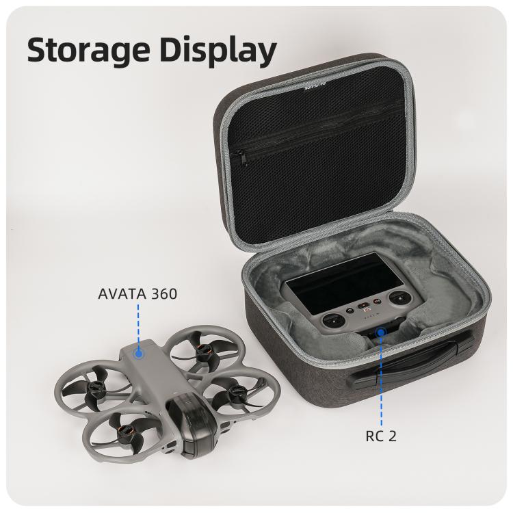 Bolsa de transporte rígida Sunnylife para DJI Avata 360, Easy Carrying Combo Bag, 5-Batteries Combo Bag, 6-Batteries Combo Bag