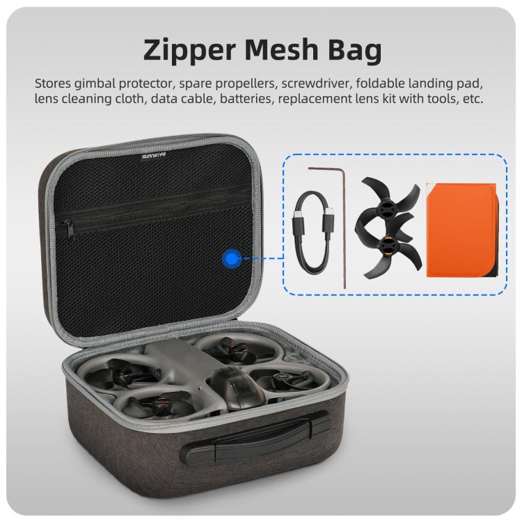 Bolsa de transporte rígida Sunnylife para DJI Avata 360, Easy Carrying Combo Bag, 5-Batteries Combo Bag, 6-Batteries Combo Bag