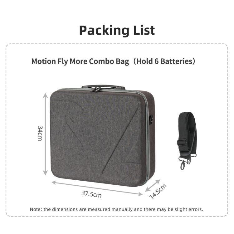 Bolsa de transporte rígida Sunnylife para DJI Avata 360, Easy Carrying Combo Bag, 5-Batteries Combo Bag, 6-Batteries Combo Bag