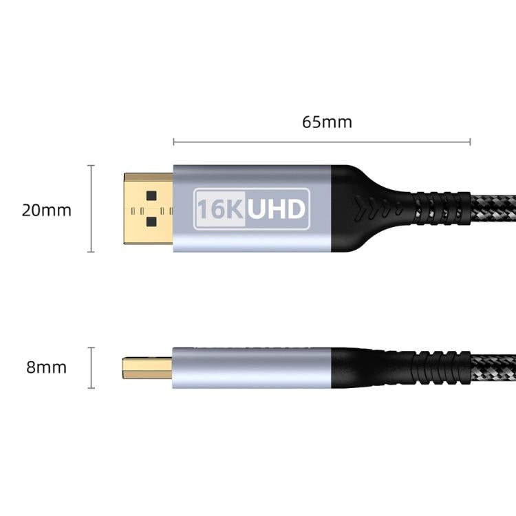 Cable adaptador para monitor de juegos HD 16K DP a DP 2.1, 1m, 2m, 3m, 5m