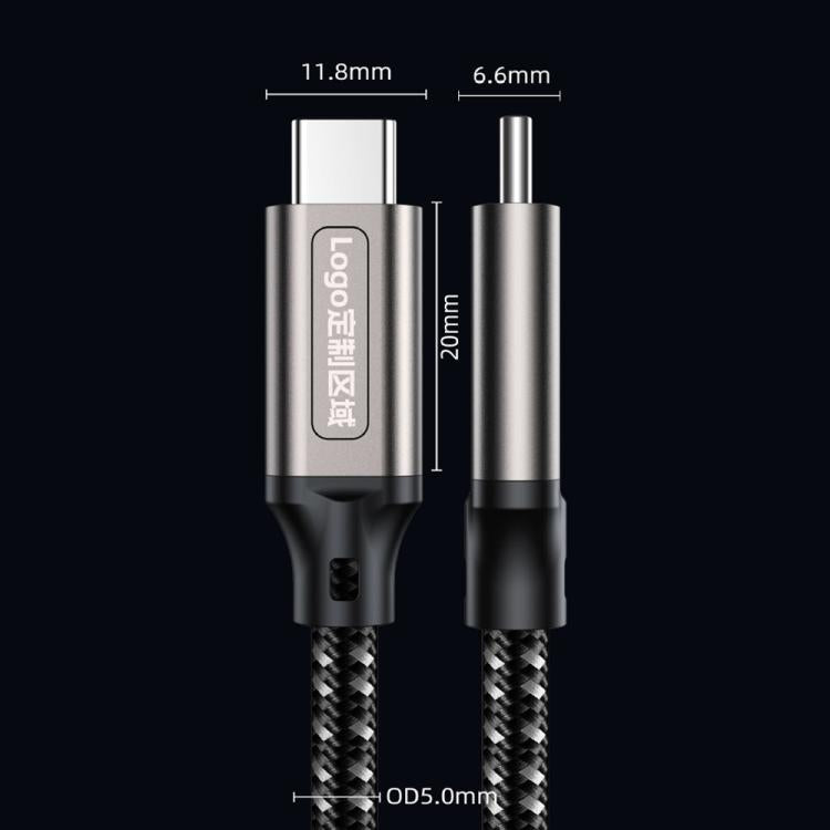 Cable de datos USB5 de 240 W, 16K, 80 Gbps, de tipo C a tipo C, Thunderbolt 4, con todas las funciones.