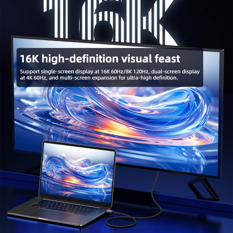 Cable de datos USB5 de 240 W, 16K, 80 Gbps, de tipo C a tipo C, Thunderbolt 4, con todas las funciones.