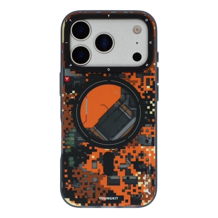 Funda híbrida magnética de TPU y PC para teléfono YOUNGKIT Camouflage Sack2.0 Series, For iPhone 17 Pro Max, For iPhone 17 Pro