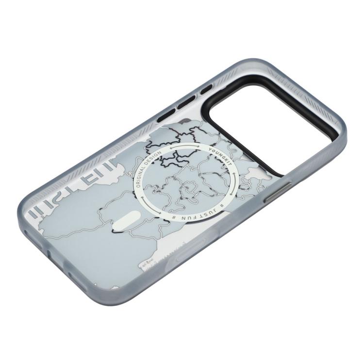 Funda híbrida magnética de TPU y PC para teléfono YOUNGKIT Highway Trajectory Series, For iPhone 17 Pro Max, For iPhone 17 Pro