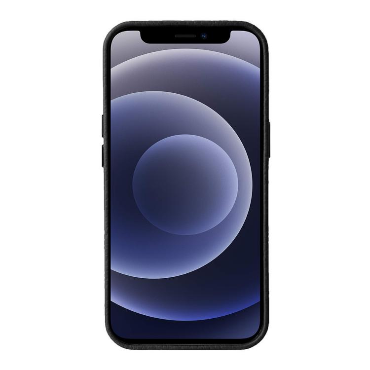 Funda para teléfono de piel auténtica con textura de lichi de melkco con marco de lente metálico, For iPhone 12, For iPhone 12 Pro Max, For iPhone 12 Pro