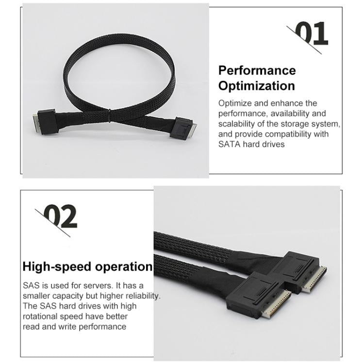 Cable de conexión para transmisión de datos de alta velocidad WG181 Oculink SFF-8611 8I a SFF-8611 8I, WG181