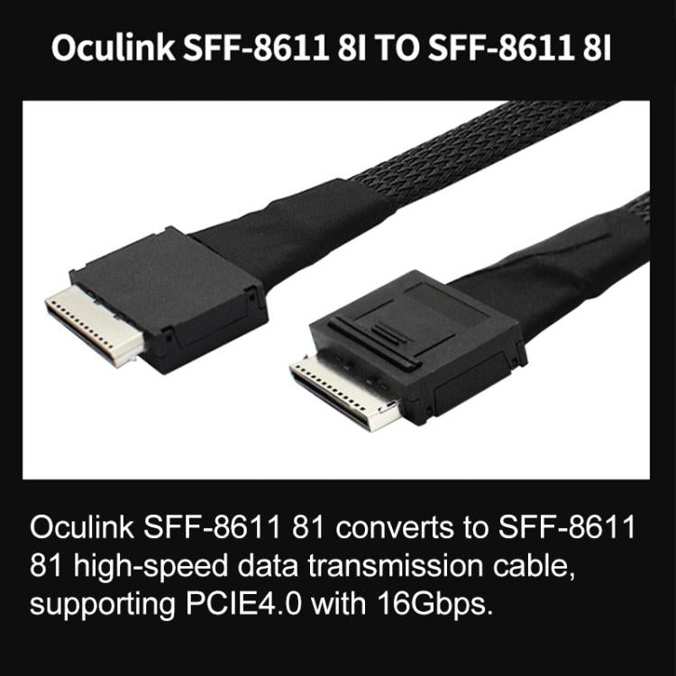 Cable de conexión para transmisión de datos de alta velocidad WG181 Oculink SFF-8611 8I a SFF-8611 8I, WG181