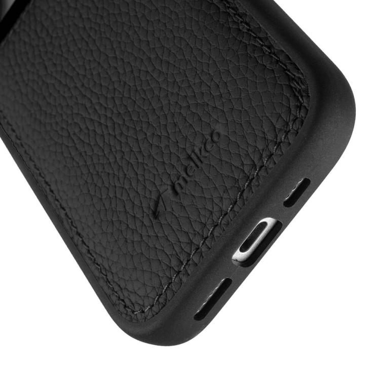 Funda híbrida para teléfono de policarbonato con textura de lichi de melkco, cobertura total., For iPhone 16
