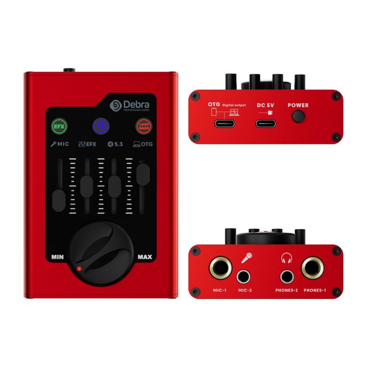 Tarjeta de sonido mini DEBRA GBA para grabación en directo