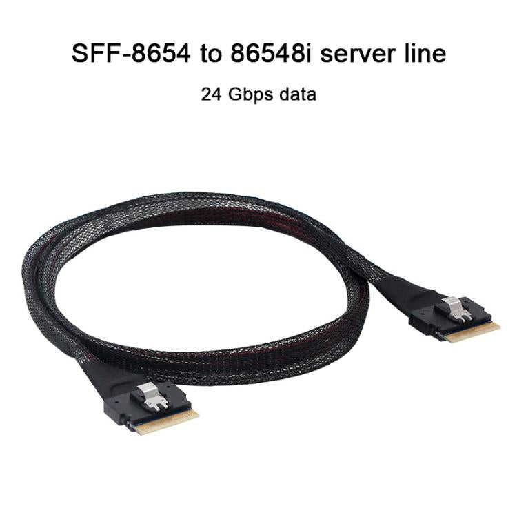 Cable de transferencia de datos de alta velocidad para servidores de discos duros SlimeSAS WG183 SFF-8654 8i a SFF-8654 8i, 0.5m, 0.8m