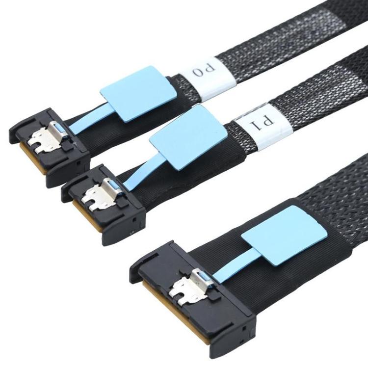 Cable adaptador de datos para servidor SlimeSAS WG185 MCIOx8 a 2xMCIOx4 Gen5MCIOx8, SlimeSAS MCIOx8 to 2xMCIOx4 Gen5MCIOx8