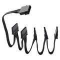 Adaptador de extensión de alimentación para disco duro WG194 IDE de 4 pines a 5xSATA de 15 pines (1 a 5)., 0.6m