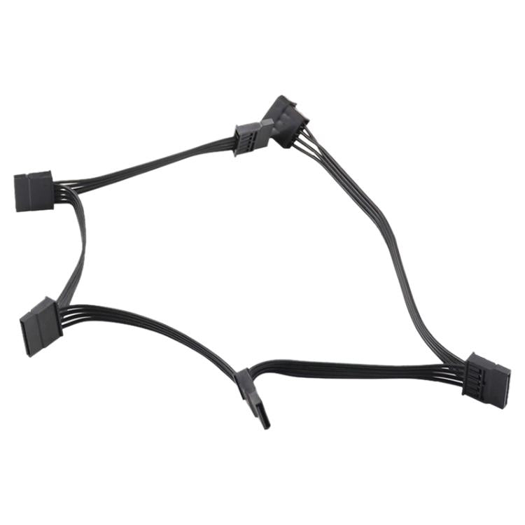 Adaptador de extensión de alimentación para disco duro WG194 IDE de 4 pines a 5xSATA de 15 pines (1 a 5)., 0.6m