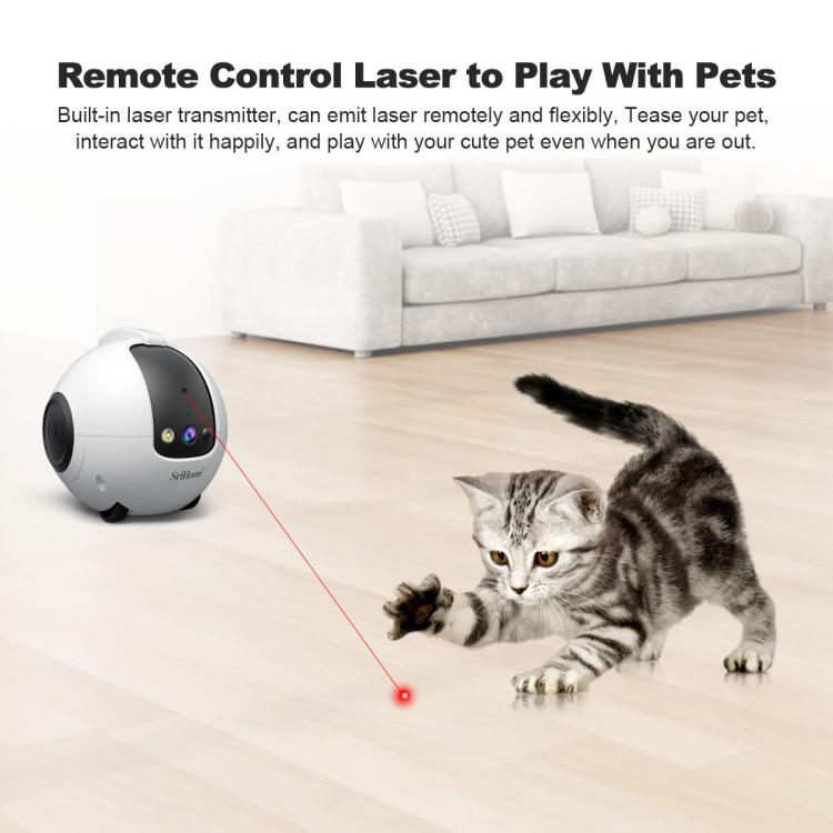 Cámara robot inteligente para mascotas SriHome DH013 Plus de 4 MP con base de carga automática., US Plug, UK Plug, EU Plug, AU Plug