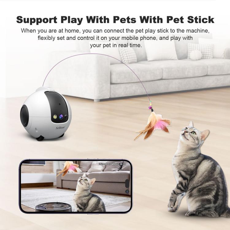 Cámara robot inteligente para mascotas SriHome DH013 Plus de 4 MP con base de carga automática., US Plug, UK Plug, EU Plug, AU Plug