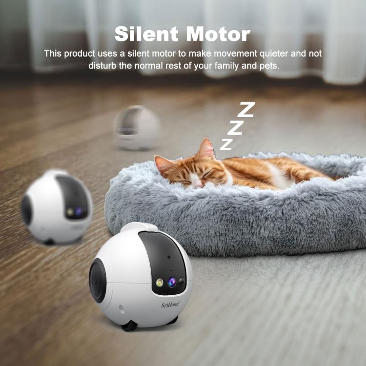 Cámara robot inteligente para mascotas SriHome DH013 Plus de 4 MP con base de carga automática., US Plug, UK Plug, EU Plug, AU Plug
