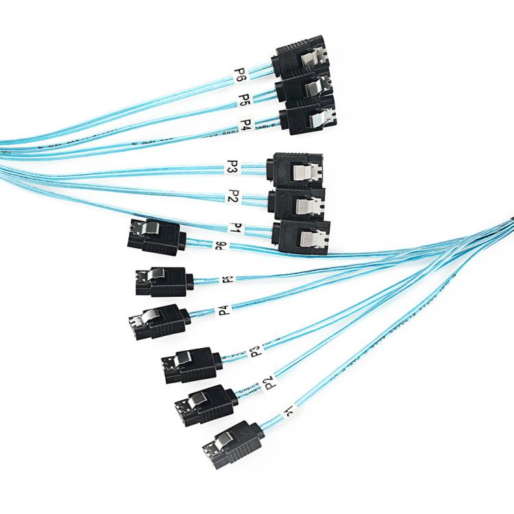 Cable de datos para disco duro SATA 3.0 de alta velocidad con seis cabezales WG214, 0.5m, 1m