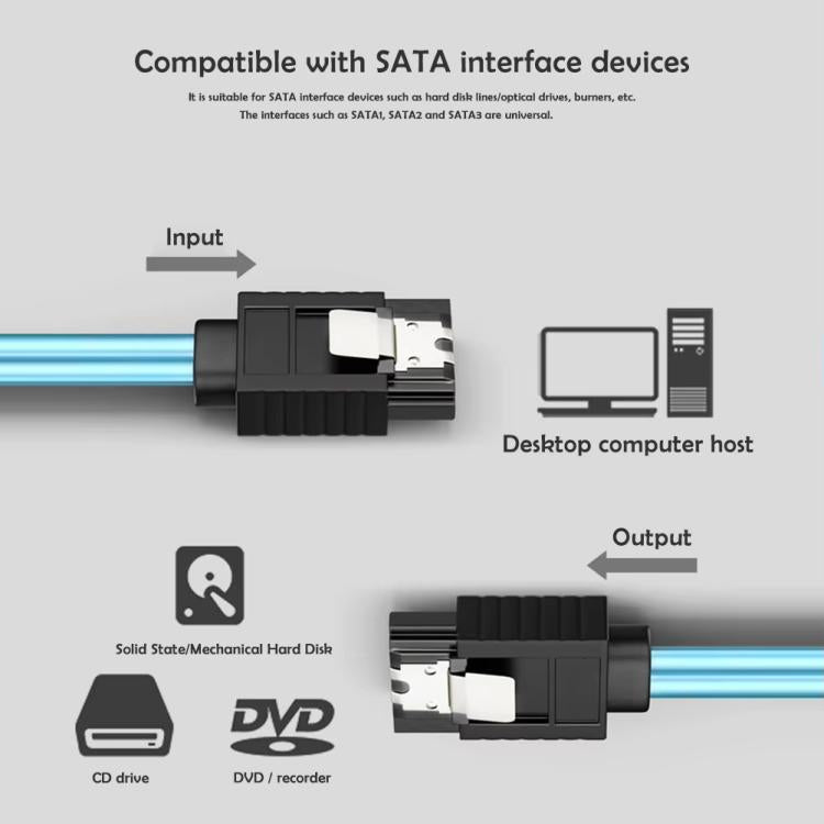 Cable de datos para disco duro SATA 3.0 de alta velocidad con seis cabezales WG214, 0.5m, 1m