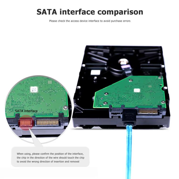 Cable de datos para disco duro SATA 3.0 de alta velocidad con seis cabezales WG214, 0.5m, 1m