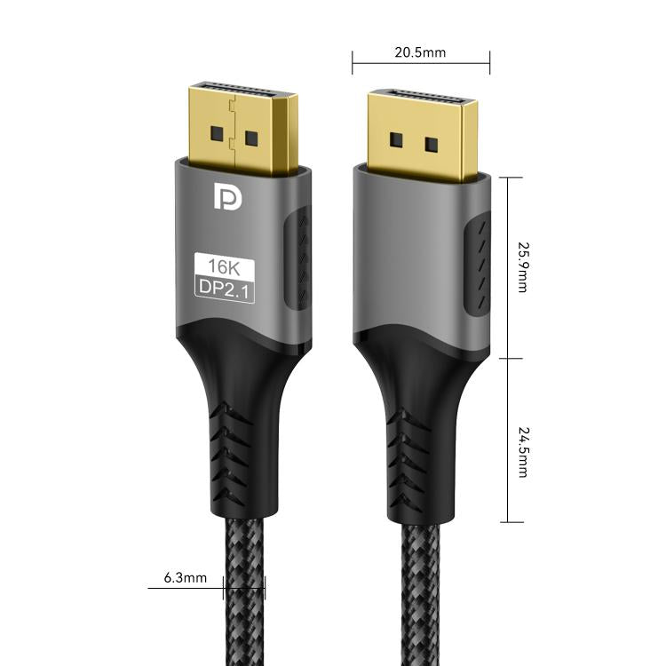 Cable de vídeo WG230 8K 120Hz DP2.1 a DP2.1 de alto ancho de banda y alta frecuencia de actualización, 1m, 2m, 3m