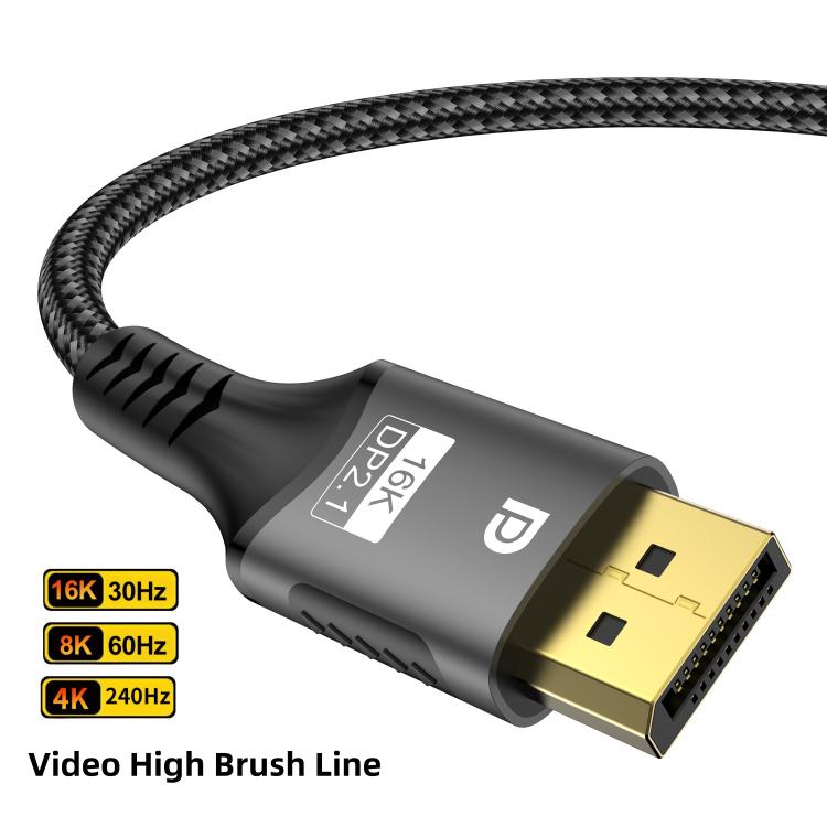 Cable de vídeo WG230 8K 120Hz DP2.1 a DP2.1 de alto ancho de banda y alta frecuencia de actualización, 1m, 2m, 3m