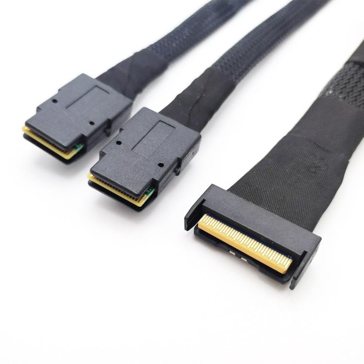 Cable de transferencia de datos para servidor Gen5 MCIO X8 a Dual SFF-8087, MCIO X8 to Dual SFF-8087