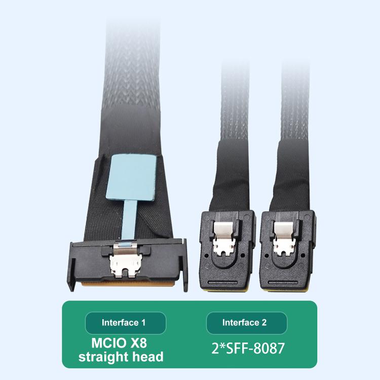 Cable de transferencia de datos para servidor Gen5 MCIO X8 a Dual SFF-8087, MCIO X8 to Dual SFF-8087