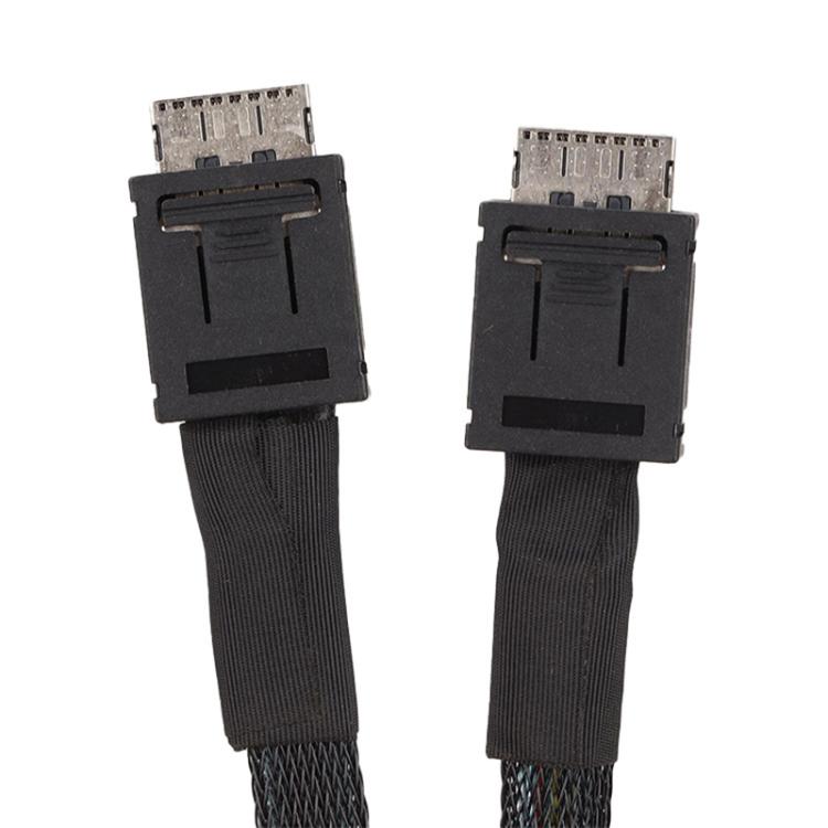 Cable de conexión de transferencia de datos de alta velocidad Slim SAS SFF-8654 8i a servidor dual Oculink SFF-8611 4i, 0.5m