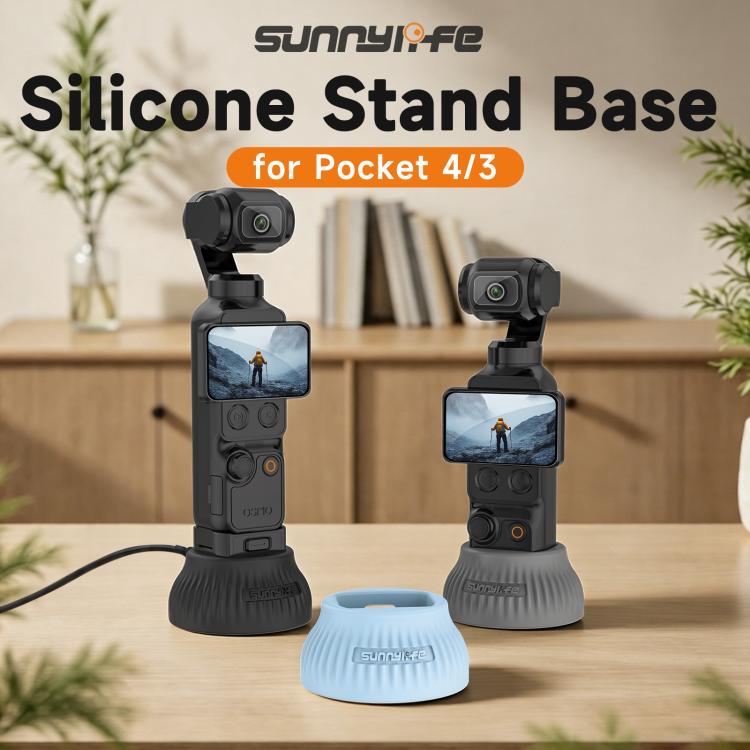 Soporte de silicona Sunnylife para DJI Osmo Pocket 4/3, base para consola central de coche, estabilizador de escritorio., Car Base, Tabletop Base