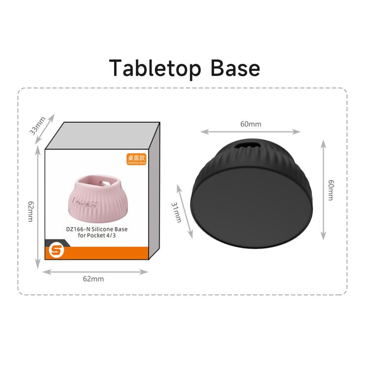 Soporte de silicona Sunnylife para DJI Osmo Pocket 4/3, base para consola central de coche, estabilizador de escritorio., Car Base, Tabletop Base