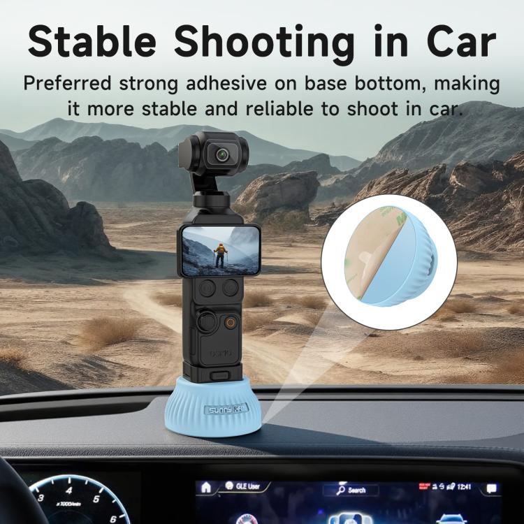 Soporte de silicona Sunnylife para DJI Osmo Pocket 4/3, base para consola central de coche, estabilizador de escritorio., Car Base, Tabletop Base