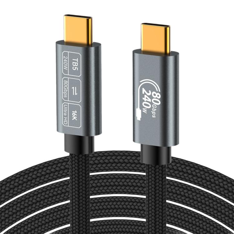 Cable de carga rápida WG240 USB/Tipo-C a Tipo-C Thunderbolt 5 de 240 W y 240 Gbps, WG240