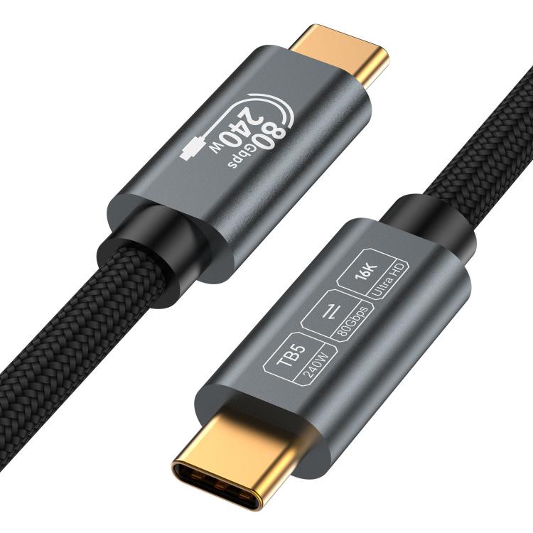 Cable de carga rápida WG240 USB/Tipo-C a Tipo-C Thunderbolt 5 de 240 W y 240 Gbps, WG240